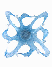 Cestino Ciotola in Vetro Filigrana Artistica Arte Maestri Vetrai Made In Italy