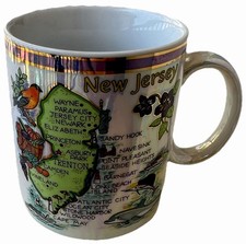 Tazza in ceramica 12 oz souvenir mappa vetro iridescente nuova maglia