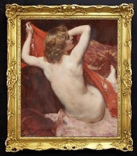 Antico dipinto olio fatto a