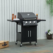 Outdoor 3 Burner Gas Grill BBQ
