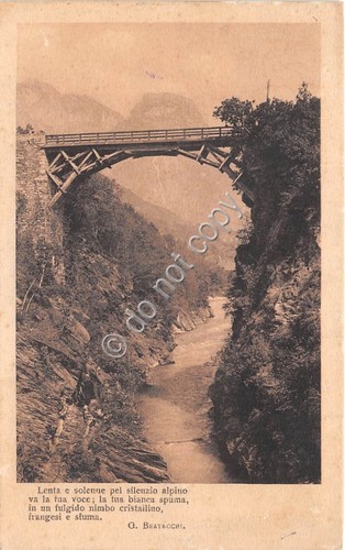 Cartolina panorama con ponte - con, e