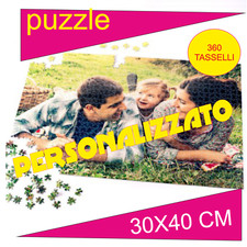 PUZZLE CON FOTO 40x30 PERSONALIZZABILE FOTO PUZZLE 360 TASSELLI PERSONALIZZATO