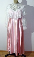 Abito in raso rosa lucido