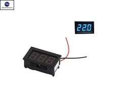 VOLTMETRO DIGITALE DISPLAY A LED BLU DC MISURATORE DI TENSIONE DA PANNELLO