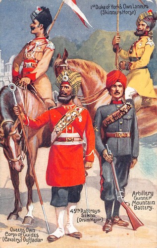 Postcard military indian - postcard,