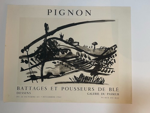 Affiche lithographie 1962 - ,