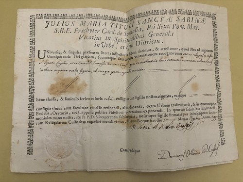 Autentica reliquia 1799 - autentica,