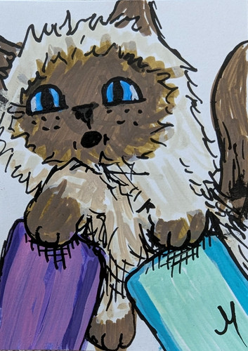 Quadro gatto siamese aceo - quadro,