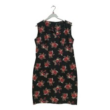 Abito Nero Floreale Elegante Estivo Mara Desideri Max Mara Pari al nuovo Cotone