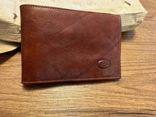 Portafoglio Wallet The Bridge in pelle marrone con Porta Assegni.Nuovo Mai Usato