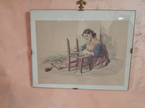 Vecchio quadro con stampa