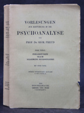 PROF.DR.SIGMUND FREUD,LEZIONI PER INTRODUZIONE ALLA PSICOANALISI,1918,RARO