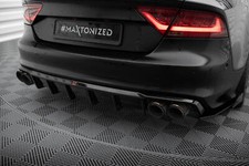Diffusore attacco posteriore adatto per Audi S7 C7 nero lucido
