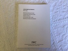 Libretto Booklet Istruzioni IWC Aquatimer Automatic 3548