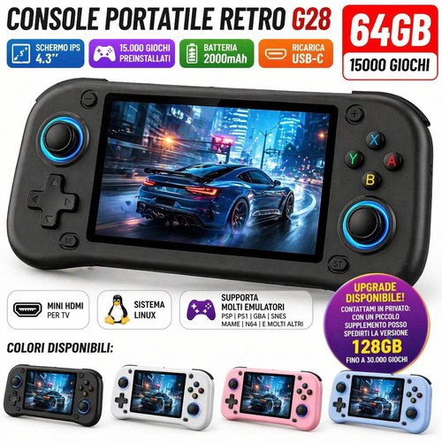 Console portatile retro g28 - console,