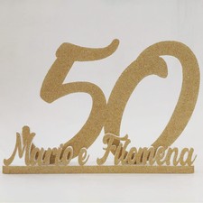 Decorazione nome Scritta Polistirolo 25-50 Anniversario Matrimonio Nomi glitter