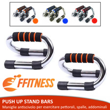 2 MANIGLIE PER FLESSIONI PUSH UP STAND BARS ALLENAMENTO PETTORALI SPALLE HOME 