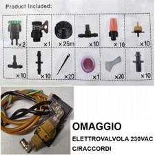 Kit Irrigazione per Giardino/Balcone a Goccia - OMAGGIO Elettrovalvola 230V