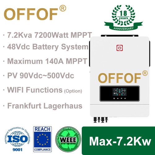Inverter solare 7200w 140a - 7200w,