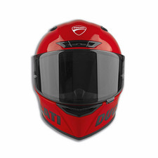 Casco integrale rosso logo