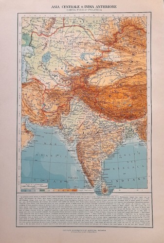 Carta geografica antica - , india