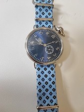 orologio calabritto 28 cassa in acciaio da 42mm misura grande Cinturino Sartoria