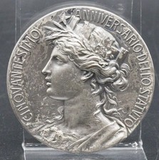 Medaglia 1898 Esposizione Generale Torino. Johnson Milano ⌀61mm Peso 124g 