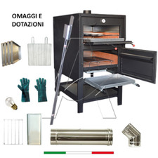Forno legna con - legna, bruciatore
