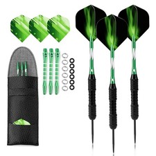 Set Di Freccette Da Torneo, Barilotti Di Metallo Rivestiti 3 Dardi Morbidi 18g
