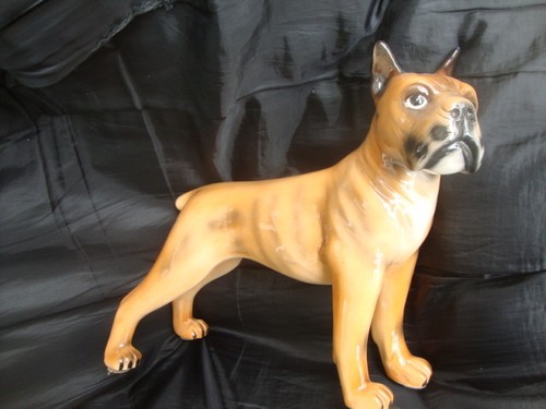Statuetta cane boxer x - cane, cm.32