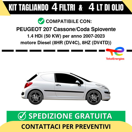 Tagliando per peugeot - per, 207