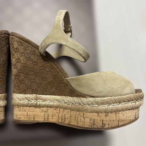 Sandali con zeppa - gucci, usati