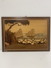 Quadro Di Legno Intarsiato Cm