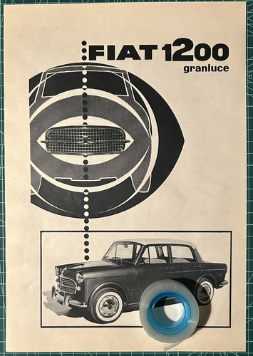Rara pubblicità fiat 1200 - pubblicità,