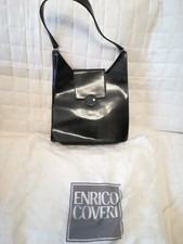 Borsa  pelle nera Enrico Coveri unica proprietaria con sacca contenitore