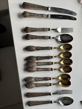 12 Posate Antiche Argento 800