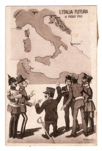 Cartolina satirica ww1 - satirica,