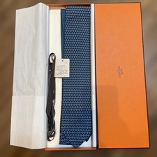 Cravatta Hermes in seta blu