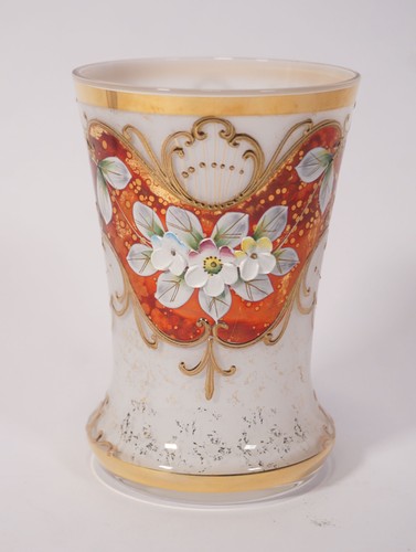 Bohemia art glass vaso - glass,