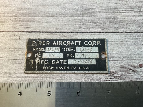 Targa nome dati aereo - nome,