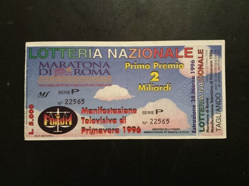 BIGLIETTO LOTTERIA  NAZIONALE