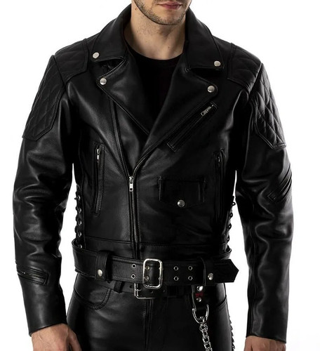 Men bikers jacket real - bikers,