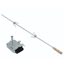 SPIEDO 80 CM + MOTORE 6 W 2  FORCHETTE RITAGLIABILE MISURA GIRARROSTO  BARBECUE