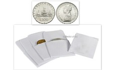 SAFE 50 TASCHINE BUSTE PORTAMONETE DI CARTA PER MONETE 500 LIRE IN ARGENTO