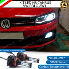 KIT LED H8 6000K CANBUS XENON 9800 LM LUMEN FENDINEBBIA VOLKSWAGEN POLO AW1