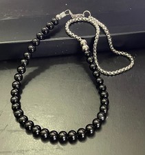 Collana perle nere donna uomo