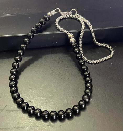 Collana perle nere donna uomo