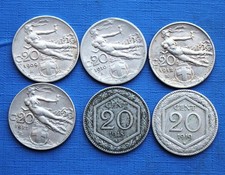 Lot : 6 x 20 Centesimi 1909