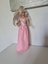 Bambola Barbie Mattel Vintage Anni 80/90 Con Vestito Da Sera