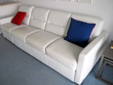 Natuzzi white leather